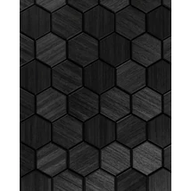 3D szauna burkolat - HEXAGON Fekete