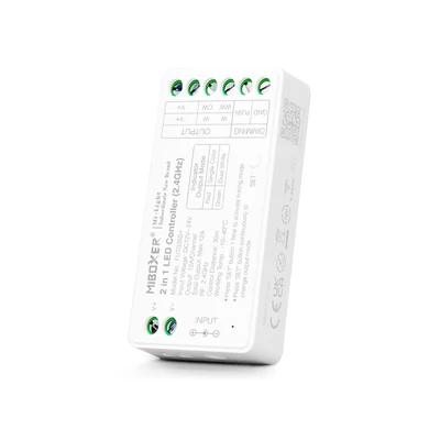 2-in-1 Group Control mini csoport (zóna) vezérlő (egyszínű, CCT LED szalaghoz)